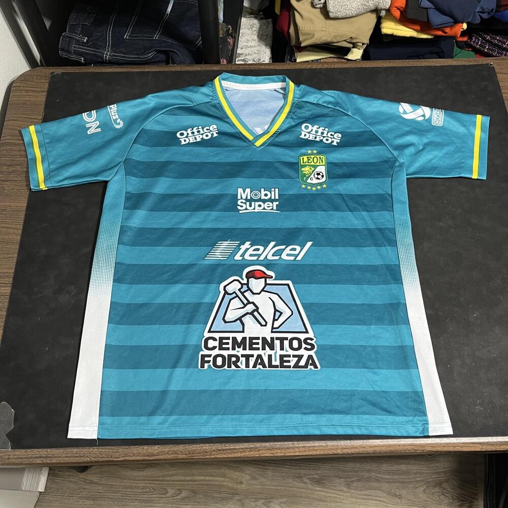 Club Leon Jersey Mens Mexico Cruz Azul Soccer Liga MX Cementos Fortaleza Telcel